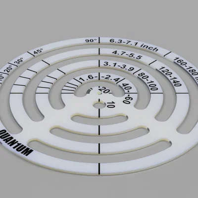 Khuôn Vẽ Hình Tròn 10mm–180mm (Circle Drawing Template 10mm - 180mm)