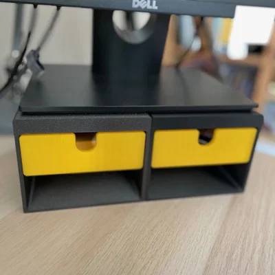 Kệ để màn hình tích hợp ngăn kéo 3D in - Giải pháp bàn làm việc gọn gàng