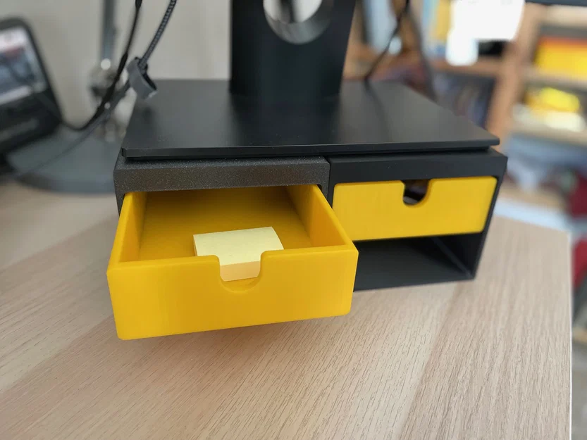 Kệ để màn hình tích hợp ngăn kéo 3D in - Giải pháp bàn làm việc gọn gàng - Image 2