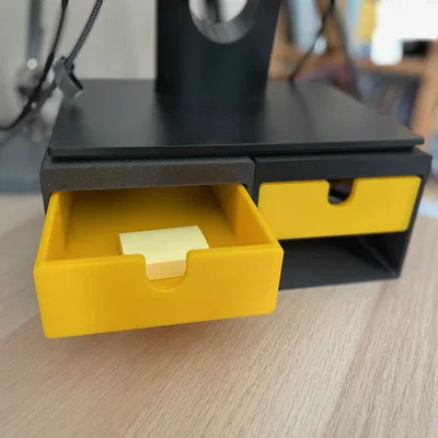 Kệ để màn hình tích hợp ngăn kéo 3D in - Giải pháp bàn làm việc gọn gàng