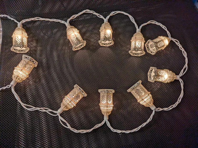 Bộ chụp đèn dây lồng đèn Ramadan (10 cái) - Image 2