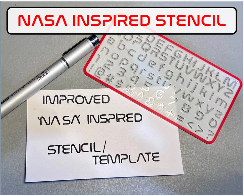 Stencil/Bộ khuôn chữ lấy cảm hứng từ “Nasa” (Nasa Worm Font) - Image 1