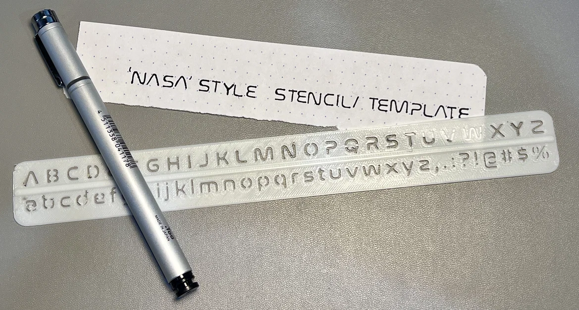 Stencil/Bộ khuôn chữ lấy cảm hứng từ “Nasa” (Nasa Worm Font) - Image 3