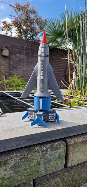 Mô hình phi thuyền Thunderbird 1 3D chi tiết cho fan hâm mộ - Image 3