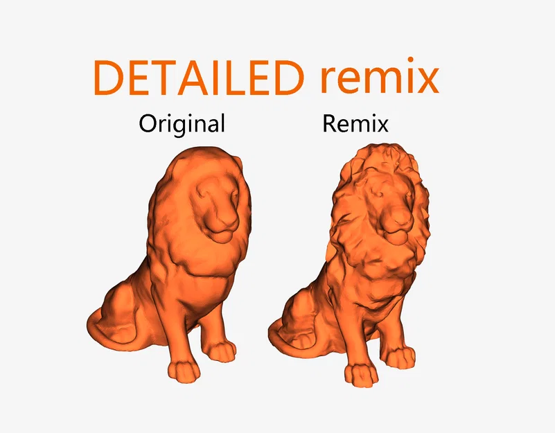 Mô hình sư tử Prusament phiên bản siêu chi tiết (Detailed Lion) - Image 1