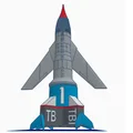 Mô hình phi thuyền Thunderbird 1 3D chi tiết cho fan hâm mộ - Thumbnail 5