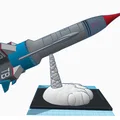 Mô hình phi thuyền Thunderbird 1 3D chi tiết cho fan hâm mộ - Thumbnail 9