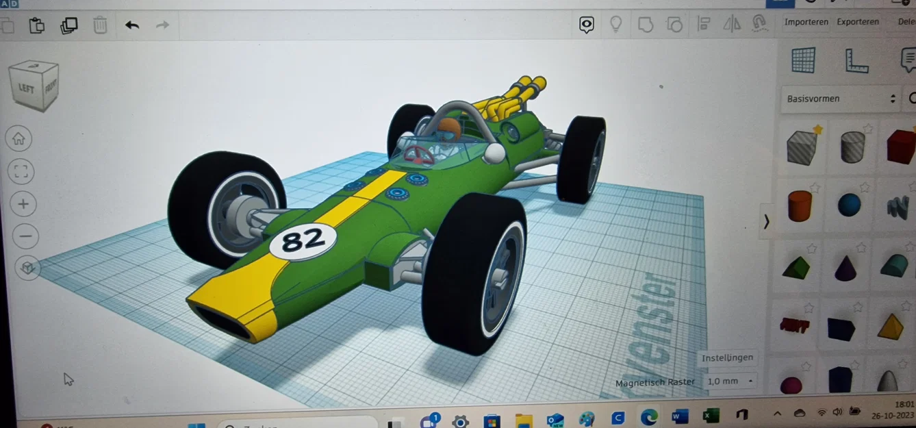 Mô hình xe đua Lotus 38 đời 1965 tỉ lệ 1:24 - File in 3D chi tiết - Image 8