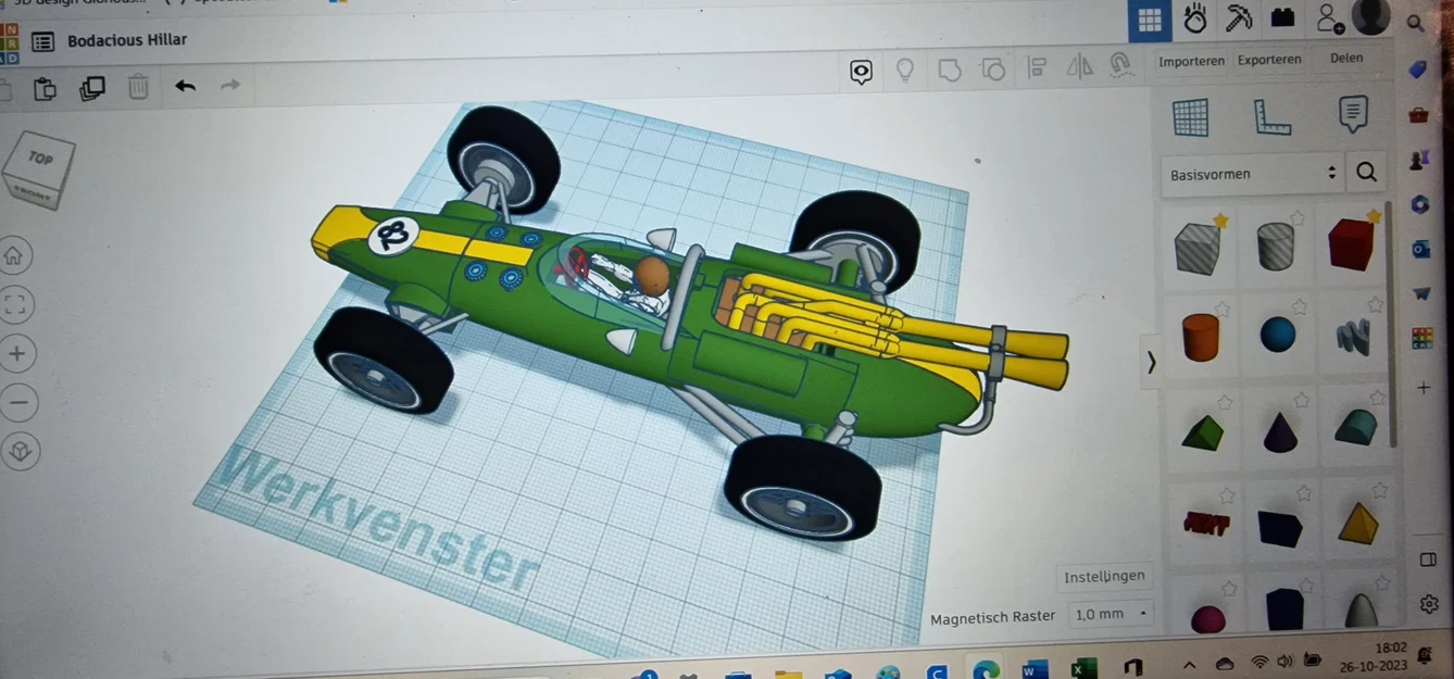Mô hình xe đua Lotus 38 đời 1965 tỉ lệ 1:24 - File in 3D chi tiết - Image 10