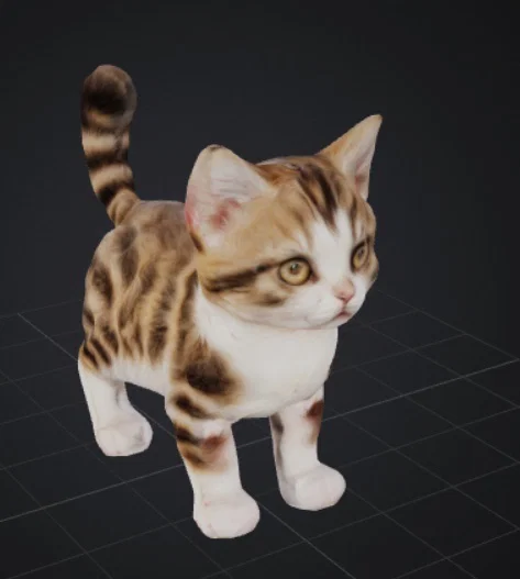 Mô hình chú mèo con 3D dễ thương trang trí bàn làm việc - Image 1