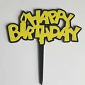 Mẫu Topper trang trí bánh kem Happy Birthday in 3D đẹp mắt - Thumbnail 1