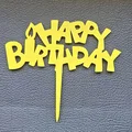 Mẫu Topper trang trí bánh kem Happy Birthday in 3D đẹp mắt - Thumbnail 2