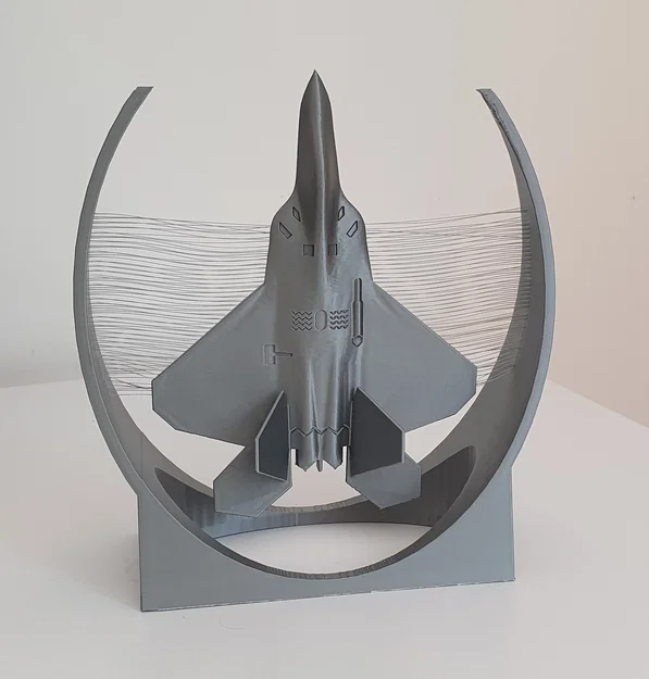 F-22 Raptor - Trưng bày String Art - Hướng lên - Image 1