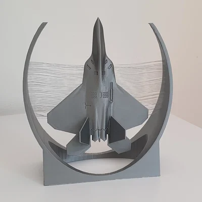 F-22 Raptor - Trưng bày String Art - Hướng lên