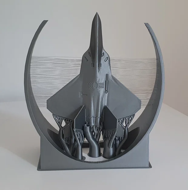 F-22 Raptor - Trưng bày String Art - Hướng lên - Image 4