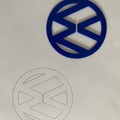 Mô hình logo Volkswagen 3D trang trí độc đáo