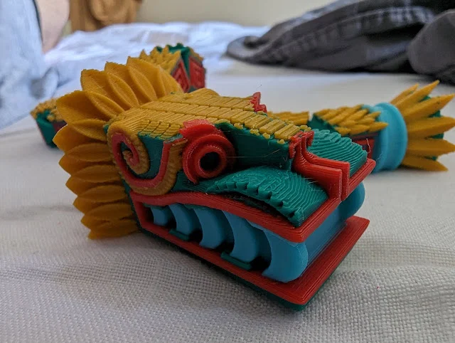 Mô hình rồng thần Quetzalcoatl chuyển động đa sắc in 3D độc đáo - Image 2