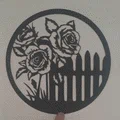 Tranh treo tường hoa hồng nghệ thuật 2D (Line Art Roses) - Thumbnail 1