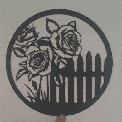 Tranh treo tường hoa hồng nghệ thuật 2D (Line Art Roses)