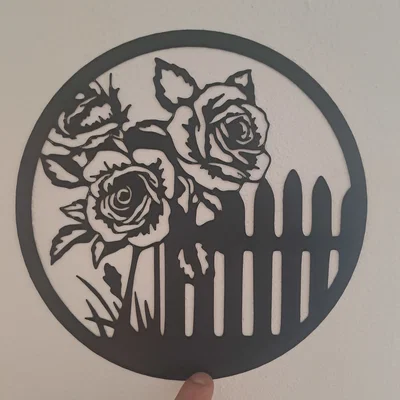 Tranh treo tường hoa hồng nghệ thuật 2D (Line Art Roses)