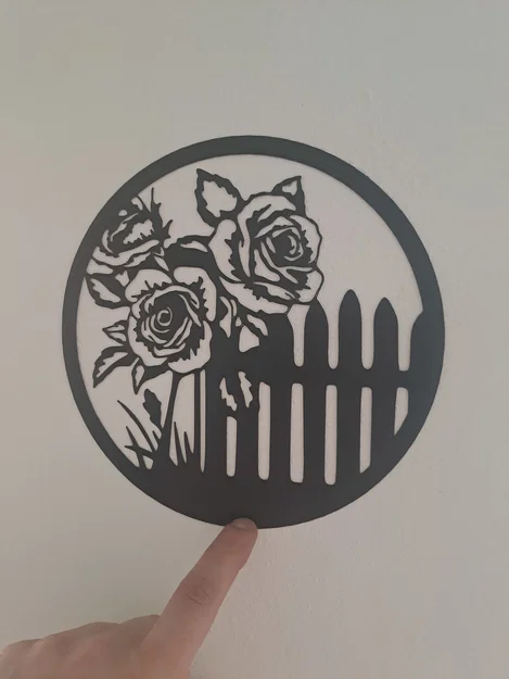 Tranh treo tường hoa hồng nghệ thuật 2D (Line Art Roses) - Image 3
