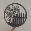 Tranh treo tường hoa hồng nghệ thuật 2D (Line Art Roses) - Thumbnail 3