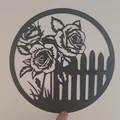 Tranh treo tường hoa hồng nghệ thuật 2D (Line Art Roses) - Thumbnail 4