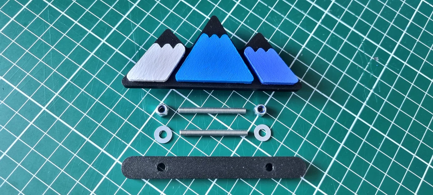 Huy hiệu lưới tản nhiệt Toyota hình núi (Toyota mountain grille badge) - Image 2