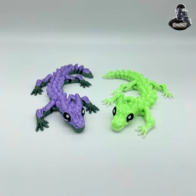 Baby Bull Dragon - Flexi - Print in Place - Không cần Support - Fantasy - Image 1