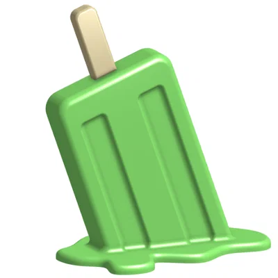 Mô hình trang trí que kem đang tan chảy (Melting popsicle) độc đáo