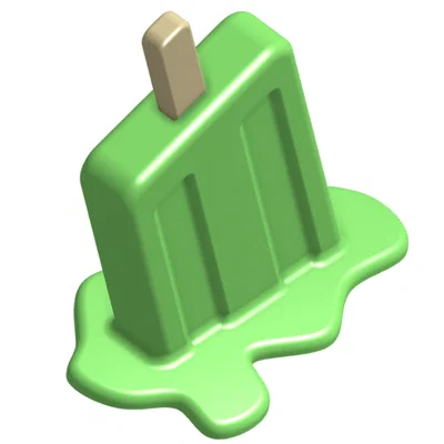 Mô hình trang trí que kem đang tan chảy (Melting popsicle) độc đáo