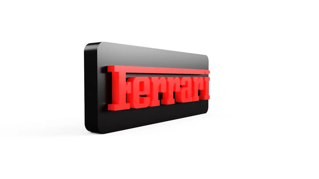 Mô hình logo 3D Ferrari cực đẹp - 2 phiên bản độc đáo cho người mê xe - Image 1