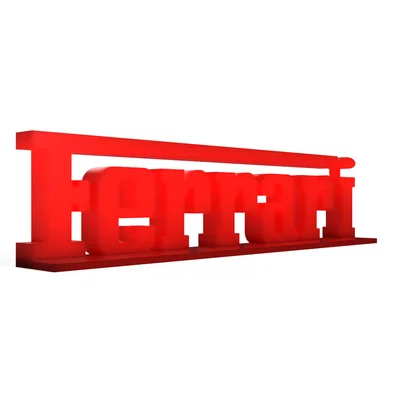 Mô hình logo 3D Ferrari cực đẹp - 2 phiên bản độc đáo cho người mê xe
