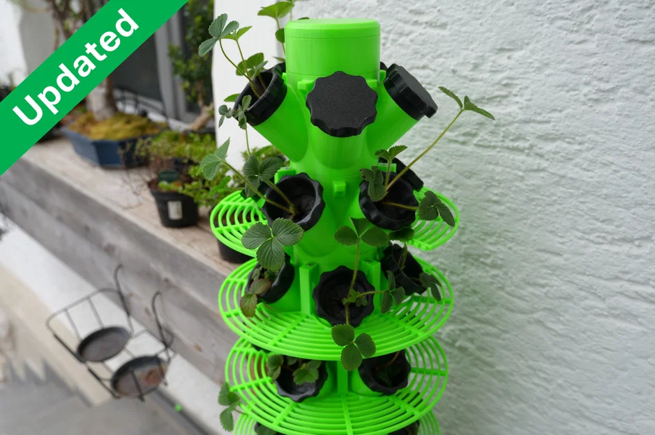 Hydroponic Tower Terrace cho 5 chậu (Hydroponic_Tower_Terrace_for_5_Pots) - Image 1