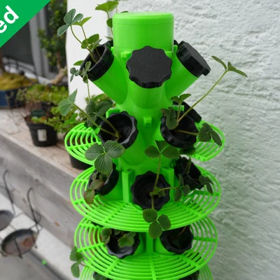 Hydroponic Tower Terrace cho 5 chậu (Hydroponic_Tower_Terrace_for_5_Pots)