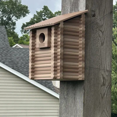 Nhà chim Log Cabin cho Bluebird (Log Cabin Bluebird Birdhouse)