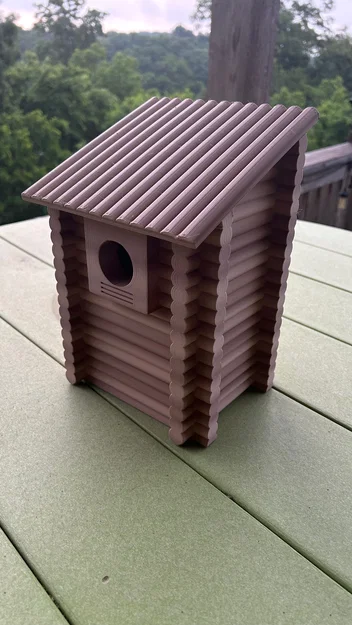 Nhà chim Log Cabin cho Bluebird (Log Cabin Bluebird Birdhouse) - Image 2