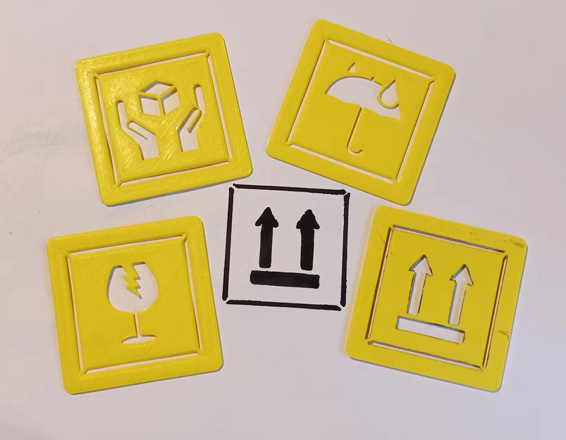 Bộ khuôn tô 3D đánh dấu cảnh báo vận chuyển (Stencils for Packages) - Image 1