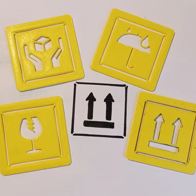 Bộ khuôn tô 3D đánh dấu cảnh báo vận chuyển (Stencils for Packages)