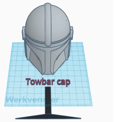 Nắp đậy móc kéo xe hình mũ Mandalorian (Star Wars)