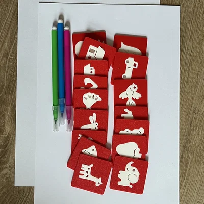 Kids Stencils – Bộ khuôn vẽ & puzzle 2-trong-1 cho bé