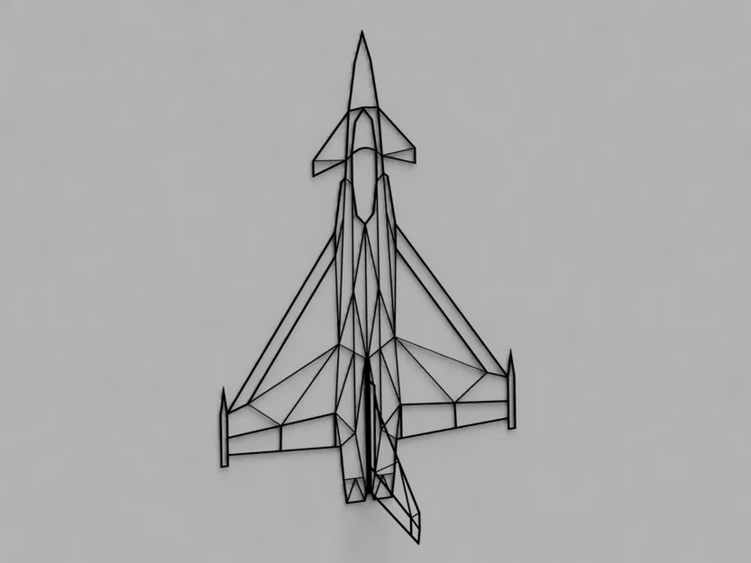 Mô hình treo tường Eurofighter Typhoon 3D phong cách Lowpoly - Image 1