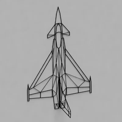Mô hình treo tường Eurofighter Typhoon 3D phong cách Lowpoly