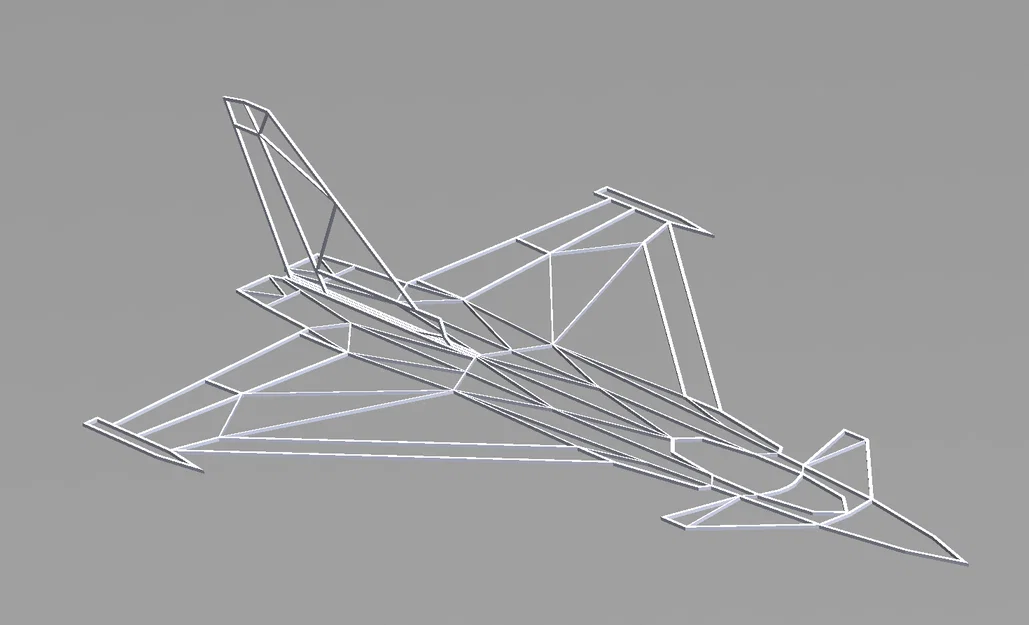 Mô hình treo tường Eurofighter Typhoon 3D phong cách Lowpoly - Image 2