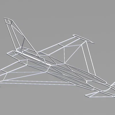 Mô hình treo tường Eurofighter Typhoon 3D phong cách Lowpoly