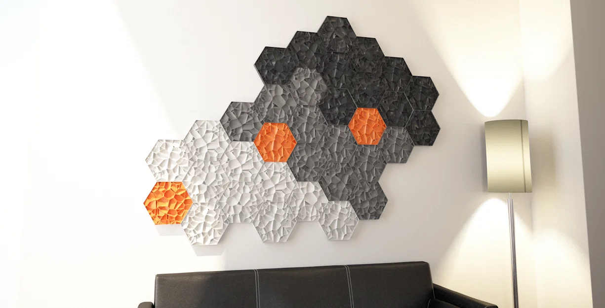 Acustigons - Hex-panels tiêu âm dễ in số lượng lớn - Image 1