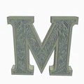 Mô hình chữ cái M nghệ thuật đứng trang trí 3D - Thumbnail 1