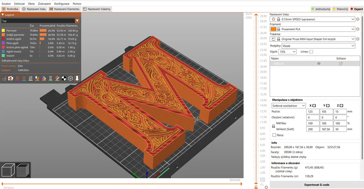 Mô hình chữ cái M nghệ thuật đứng trang trí 3D - Image 4