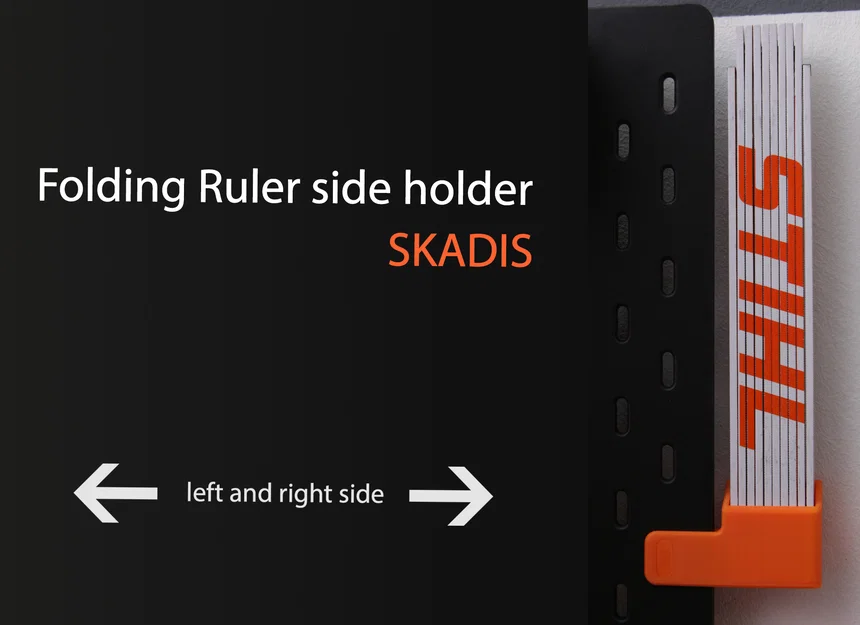 Giá đỡ thước gấp gắn bảng SKADIS tiện lợi - In 3D dễ dàng - Image 1