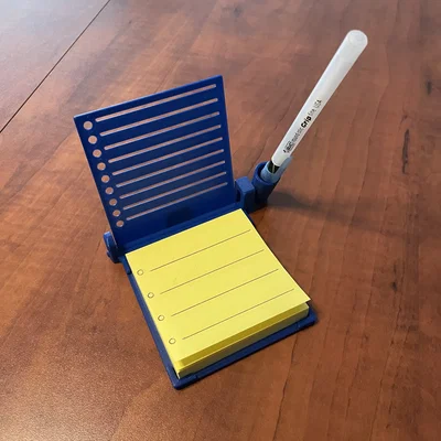 Khay giấy Sticky/Post-it kèm stencil và chỗ cắm bút